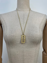 Load image into Gallery viewer, Gold Bark Initial Pendant
