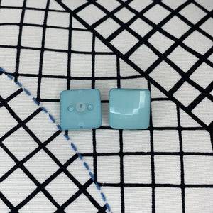 1960s Square Nylon Prism Earrings