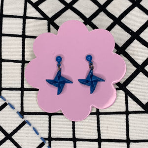 Enamel Windmill Drop Earrings