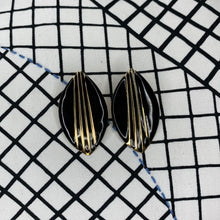 Load image into Gallery viewer, 1970s Enamel Shield Earrings
