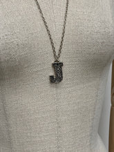 Load image into Gallery viewer, Silver Bark Initial Pendant
