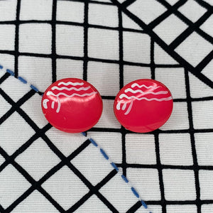 1970s Handpainted Earrings