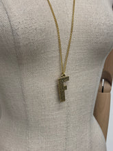 Load image into Gallery viewer, Gold Bark Initial Pendant
