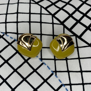 1970s Art Deco Style Stud Earrings