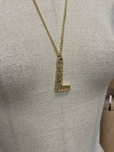 Load image into Gallery viewer, Gold Bark Initial Pendant
