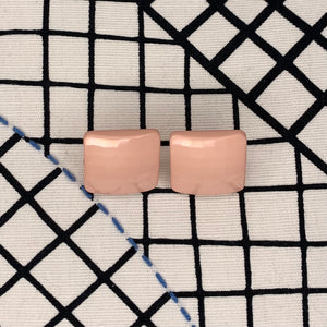 1960s Square Nylon Prism Earrings