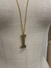 Load image into Gallery viewer, Gold Bark Initial Pendant
