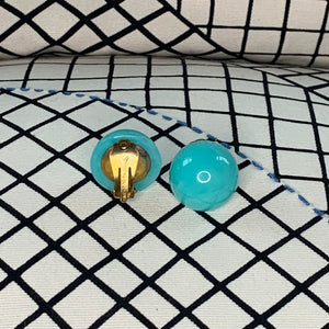 1960s Marbled Domed Clip-Ons