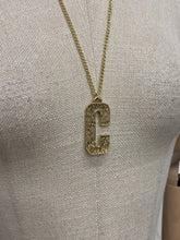 Load image into Gallery viewer, Gold Bark Initial Pendant
