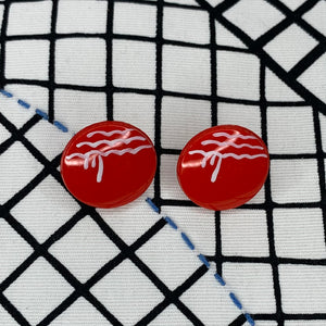 1970s Handpainted Earrings