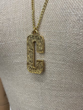 Load image into Gallery viewer, Gold Bark Initial Pendant
