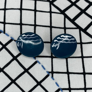 1970s Handpainted Earrings