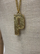 Load image into Gallery viewer, Gold Bark Initial Pendant
